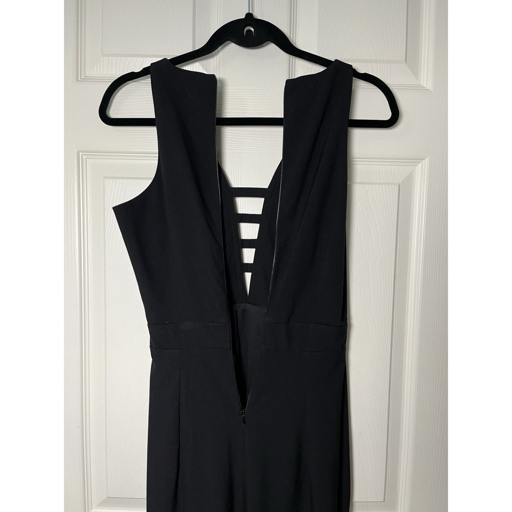 MASON Black Maxi Dress Front Cutout Sleeveless Fit Flare Mermaid Size 4 Formal - Picture 10 of 12